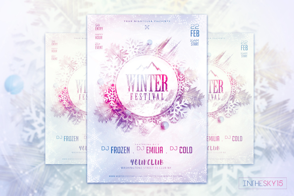 Winter Festival Flyer Template, a Flyer Template by InTheSky15 (Photo 7 of 9)
