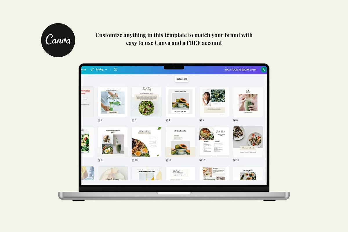 Wellness Food Social Media Template, a Social Media Template by Deepa Template Studio (Photo 4 of 14)