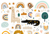 Animals and Rainbows Bundle, an Animal Illustration by MoleskoStudio (Thumbnail 5 of 9)