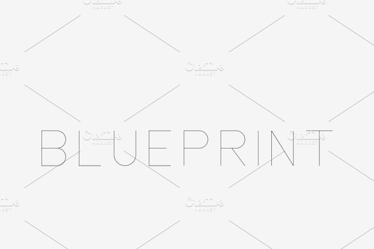 Blueprint - Laser, Craft Cutter Font