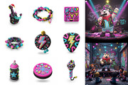 Bobo Spider-Punk, Clay 3D Clipart, a Seasonal Illustration by FactoryType Studio (Thumbnail 8 of 9)