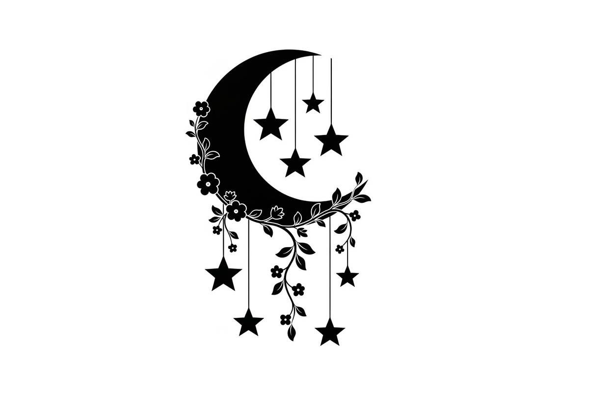 Moon Hanging Silhouette Bundle, an Illustration by Gaye Art (Photo 9 of 31)
