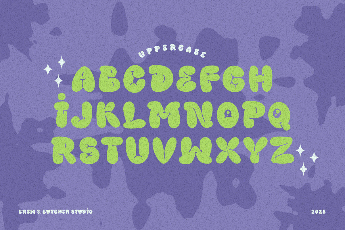 Bulmont | Bubble Typeface, a Font by Brew & Butcher Studio (Photo 2 of 12)