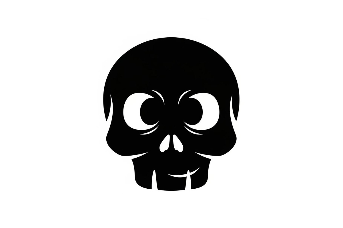 Skull & Crossbones Silhouette Vector, an Illustration by jahid234 (Photo 40 of 51)