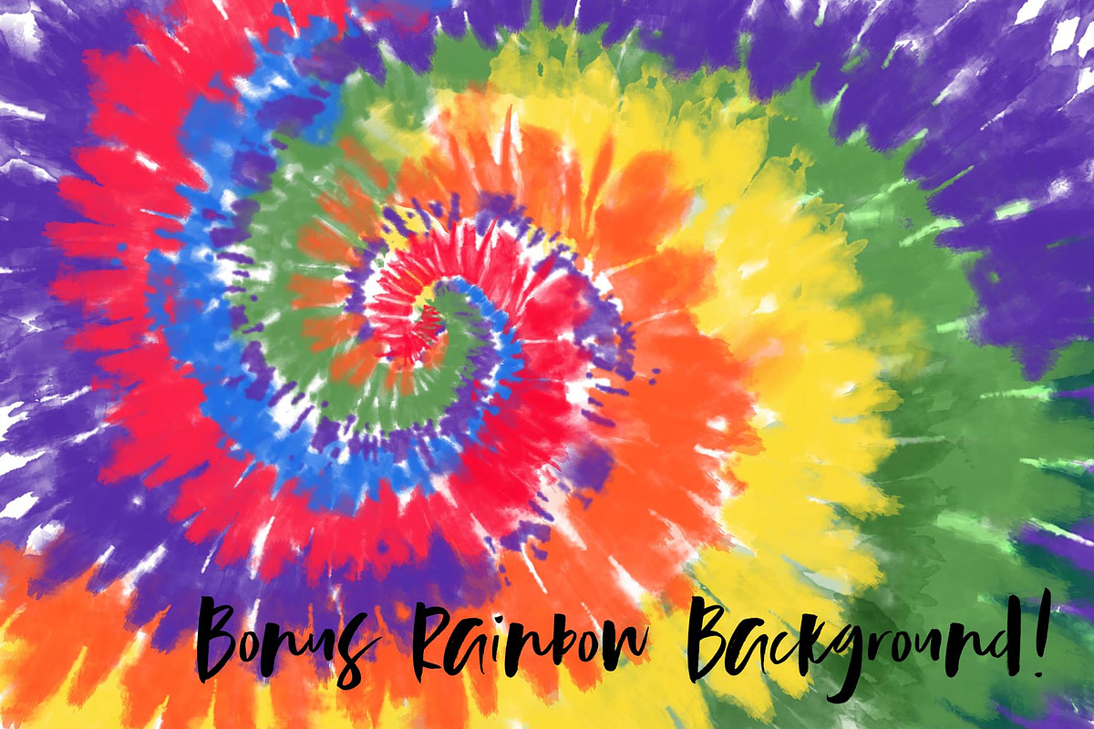 8 Neon Tie-Dye Spirals Backgrounds, a Pattern Graphic by The Gypsy Goddess (Photo 8 of 8)