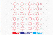 Merry Christmas Snowflake Ornament, a Pattern Graphic by Lasercutiny (Thumbnail 2 of 2)