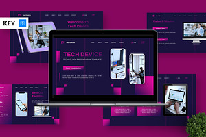 Tech Device - Technology Keynote, a Presentation Template by Deepslide Studio