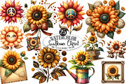 Sunflower Clipart Bundle, an Illustration by Designking (Thumbnail 1 of 4)