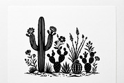 60 Desert Cactus Floral Silhouette, a Seasonal Illustration by Amazin_art (Thumbnail 10 of 34)