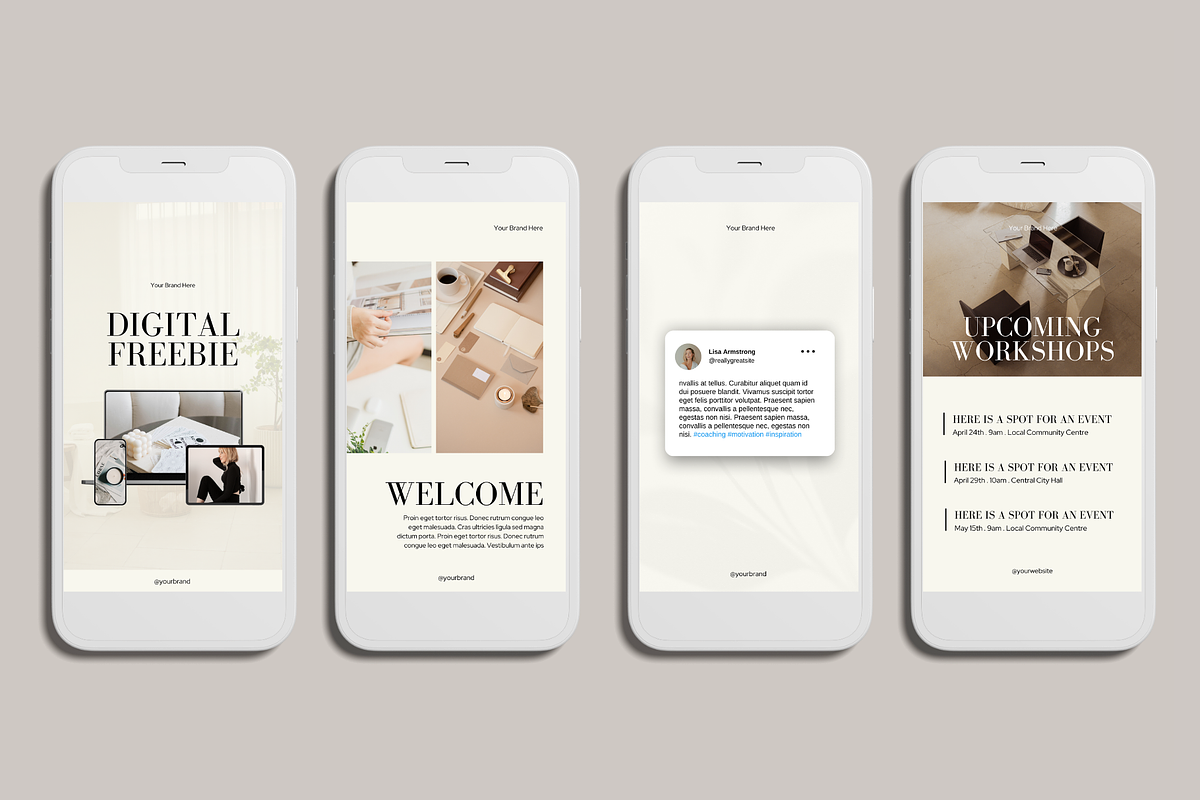 Modern Minimal Instagram Templates, a Social Media Template by So Swell Studio (Photo 5 of 5)