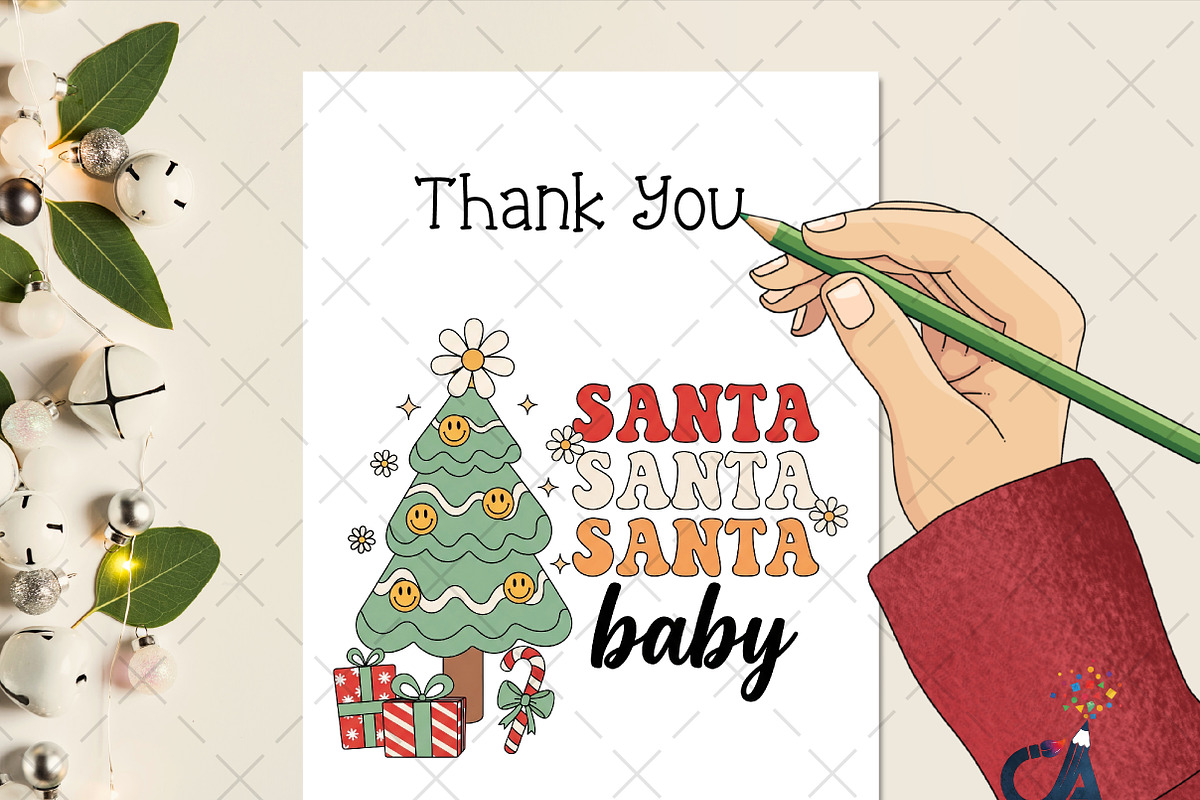Santa Baby With Christmas Tree Png, an Illustration by Creative Art (Photo 3 of 6)