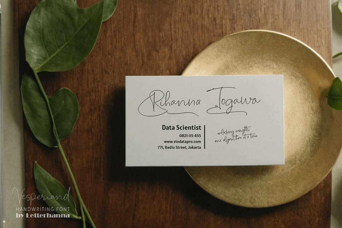 Vesperiand Handwriting Font, a Handwritten Font by Letterhanna Studio (Photo 5 of 13)
