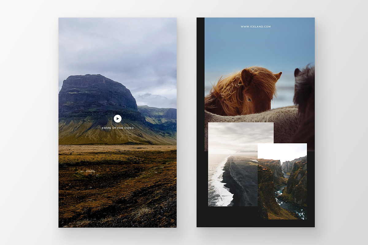 Iceland Instagram Story Templates, a Social Media Template by Hamilton. (Photo 3 of 9)