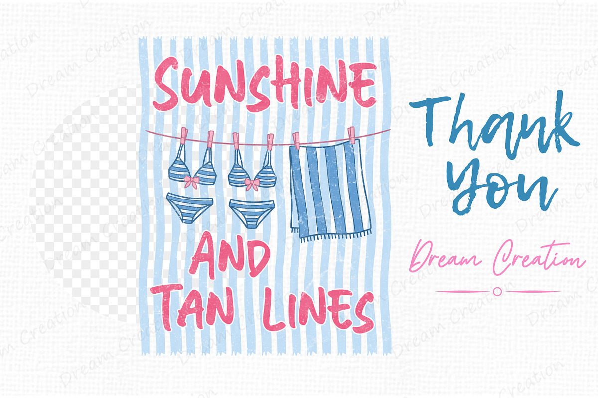 Summer Beach PNG Hand Drawn Line Art, an Illustration by Dream Creation (Photo 7 of 7)