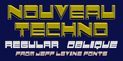 Nouveau Techno JNL, a Font by Jeff Levine Fonts (Thumbnail 1 of 5)