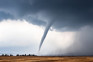 Powerful tornado touches down field, a Nature Photo by MistyDay