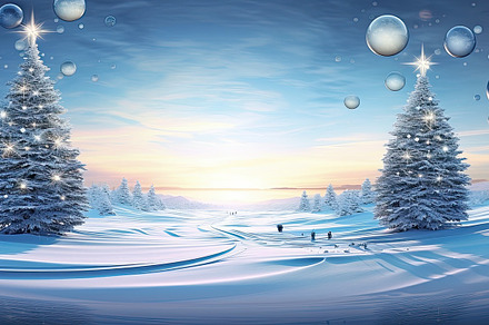 Image of a Christmas tree with a holiday background in light indigo and silver, a Background Photo by José Manuel Gelpi