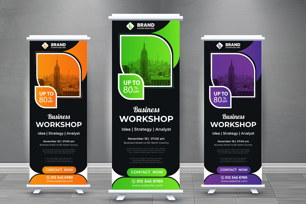 Business Roll up banner design, a Templates & Theme by Graphicbonny