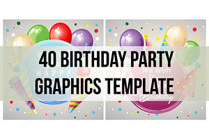 40 graphic birthday party templates