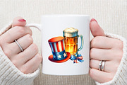 American Patriotic Flag Beer Clipart, an Illustration by Sublimation Artist (Thumbnail 5 of 6)