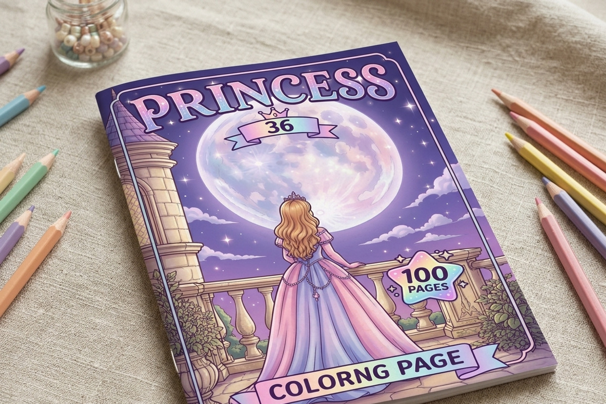Magical Princess Coloring Book Vol36, a Person Illustration by ikarifq shop (Photo 2 of 7)