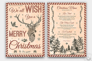 Christmas Menu Template V8, a Flyer Template by ThatsDesignArt