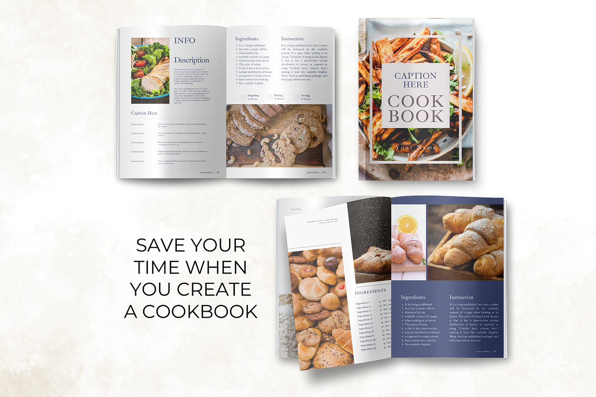 Aesthetic Recipe Book Template, a Presentation Template by Digital By Nikoleta (Photo 7 of 11)