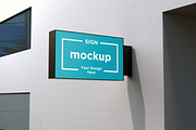 Rectangle wall mount sign mockup, an Advertising Mockup by shahsoft (Thumbnail 1 of 2)