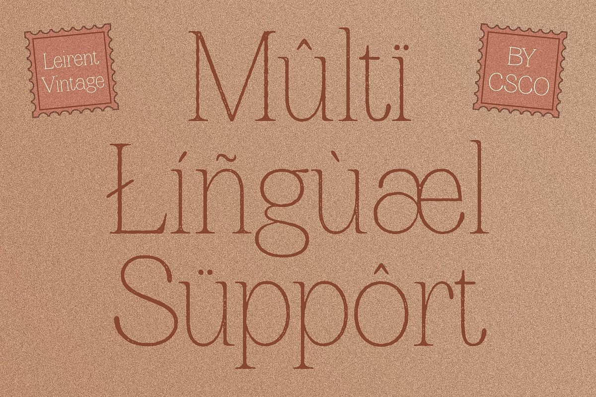 Leirent Vintage, a Serif Font by Craft Supply Co. (Photo 4 of 8)