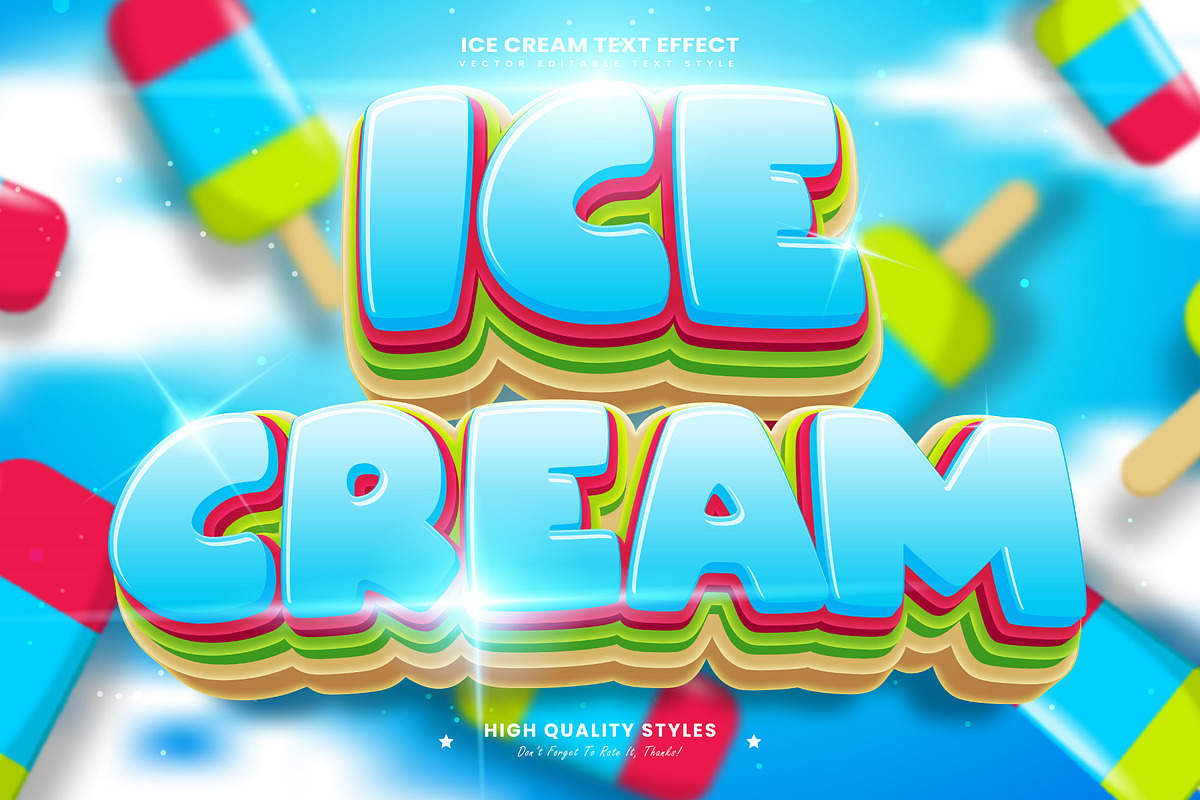 Ice Cream Editable Text Effect, a Layer Style Add-On by Niestart Creation (Photo 2 of 2)
