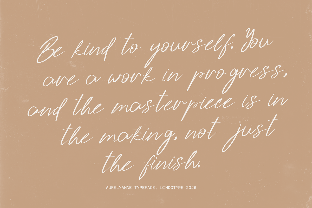Aurelyanne - Elegant Modern Script, a Script Font by Indotype Foundry (Photo 5 of 10)