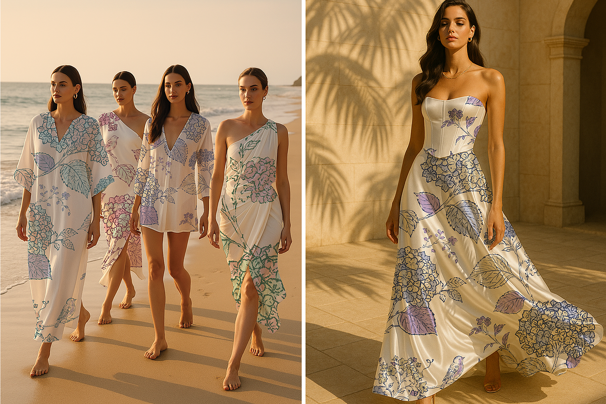 Hydrangea Daydream by AashimaDesigns, a Pattern Graphic by AashimaDesigns (Photo 5 of 5)