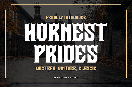 Hornest Prides Classic Western Font, a Serif Font by QR Design Studio