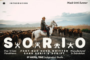 SORIO HAND WRITTEN, a Handwritten Font by AROKA (Thumbnail 1 of 10)