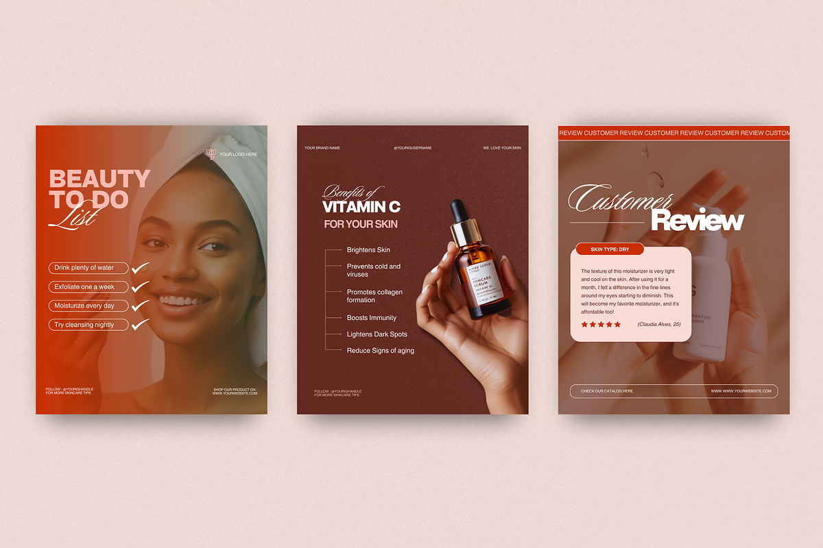 Skincare coach - Instagram Templates, a Social Media Template by My Template Studio (Photo 3 of 25)