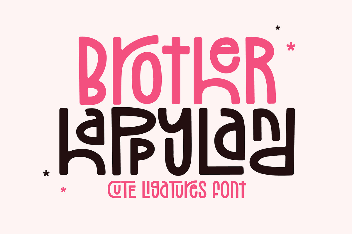 Brother Happyland - Fun Cute Font, a Sans Serif Font by Airotype (Photo 1 of 11)