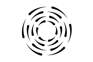 Halftone speed lines circle, an Illustration by Things for designers
