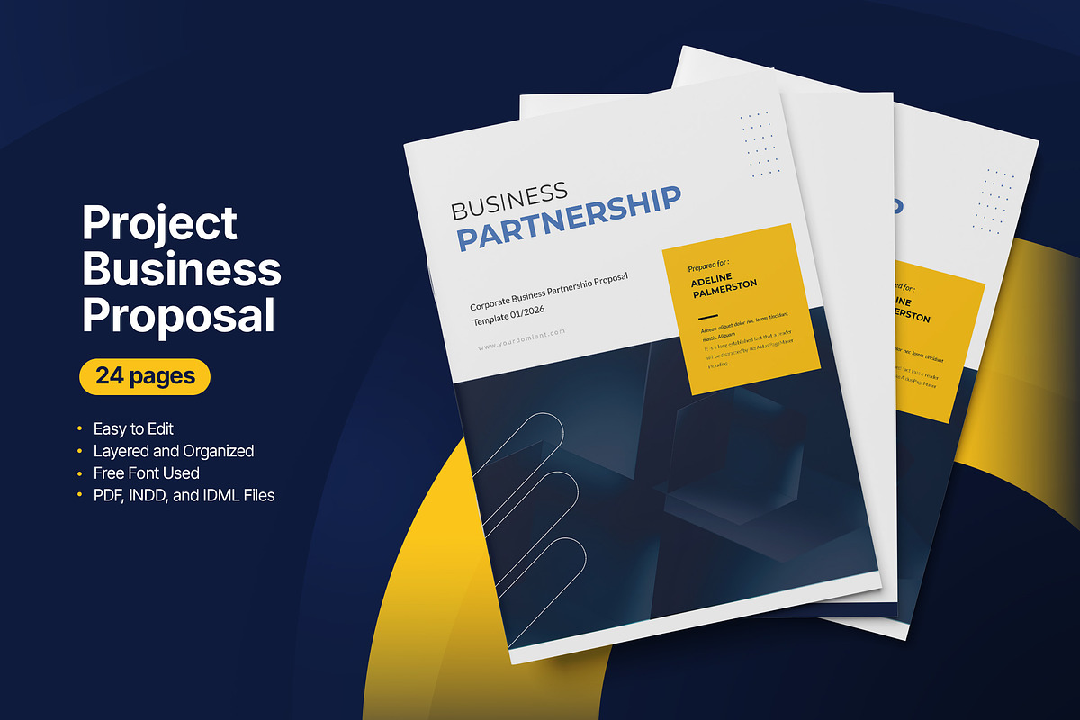 Project Business Proposal Template, a Brochure Template by TMint Play (Photo 1 of 8)