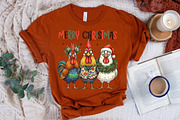 Merry Christmas, Funny Roosters PNG, an Illustration by Libby Wishes (Thumbnail 8 of 8)