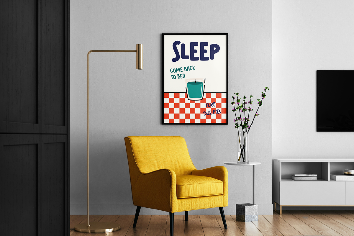 Bedroom Poster Wall Art Prints, an Object Graphic by digitalsbydepi (Photo 3 of 8)