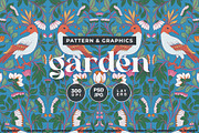Garden Botanical Pattern and Motifs, a Pattern Graphic by likorbut (Thumbnail 1 of 12)