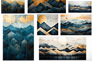 Geometric mountain landscape., a Wallpaper Graphic by O m N i  Studio (Thumbnail 10 of 15)