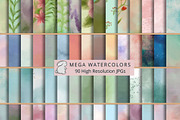 Mega Watercolor Background Pack, an Illustration by Kandace Lalo Designs (Thumbnail 1 of 7)