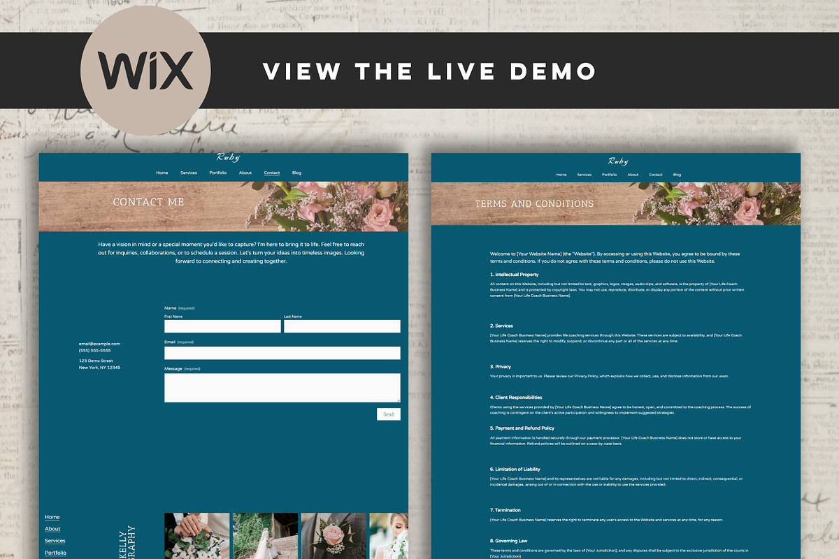 Wix Photography Website Template, a Wix Template by Design House (Photo 5 of 10)
