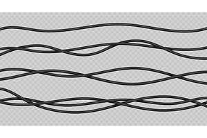 Realistic electric wires. 3d power, a Technology Illustration by Frogella