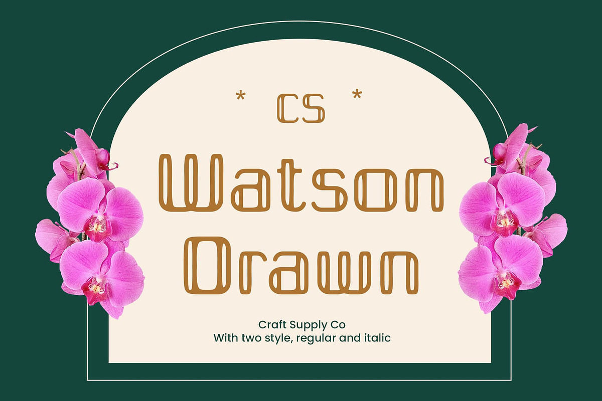 CS Watson Drawn, a Sans Serif Font by Craft Supply Co. (Photo 1 of 8)