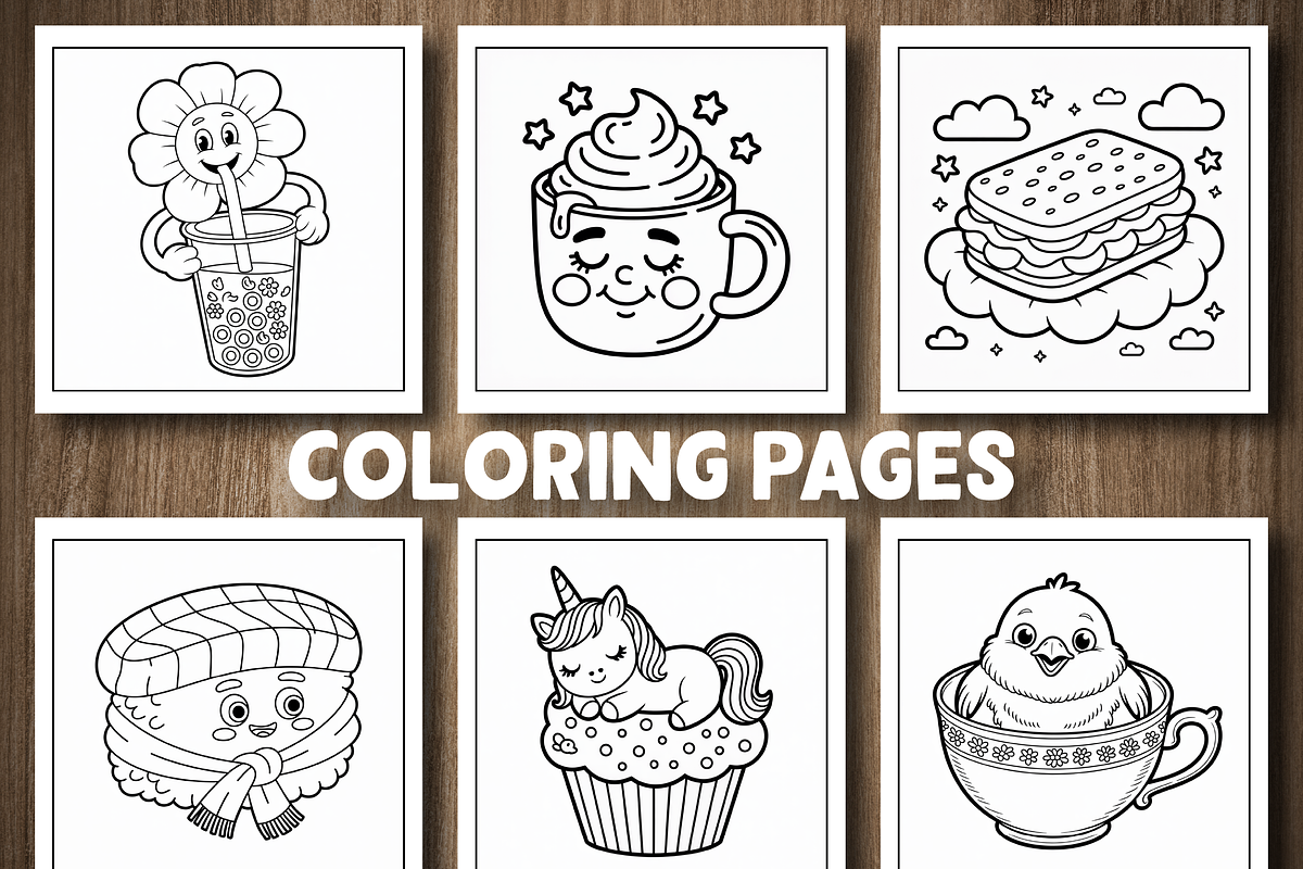 Kawaii Daydream Cute Coloring Book, an Education Illustration by Design Station (Photo 4 of 5)