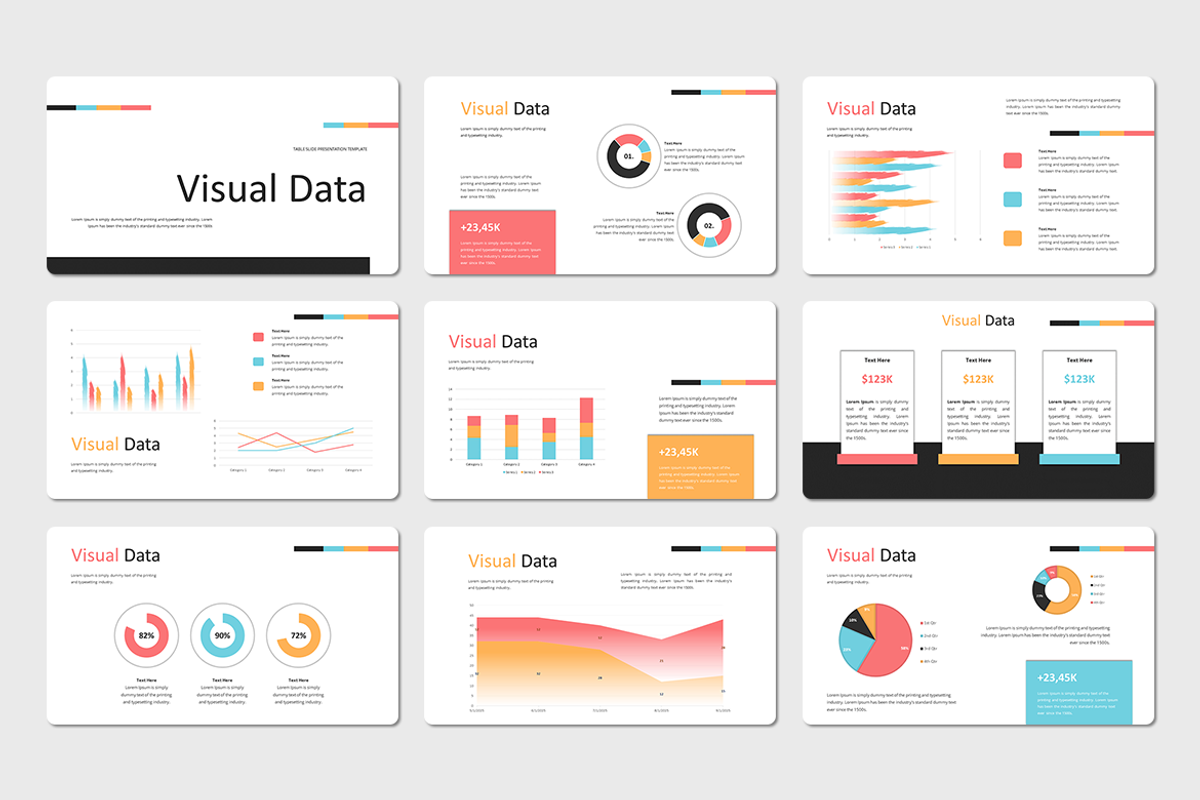 Visual Data - Keynote Template, a Presentation Template by Iqsiart Studio (Photo 2 of 3)