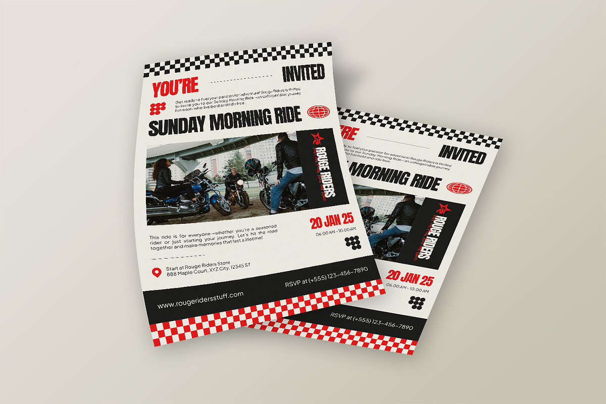 Rouge Riders - Event Invitation, a Print Template by StreaksideStd (Photo 3 of 3)