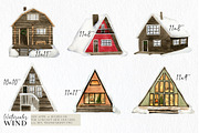 Christmas Forest Cabin Clipart, an Illustration by Ksenia Shmakova (Thumbnail 2 of 13)
